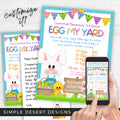 all in one egg my yard easter fundraiser bundle with flyers posters half sheet flyers and letter from the easter bunny included